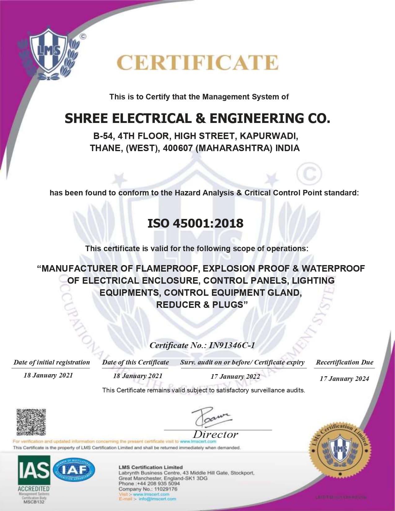 certificate-OHSAS