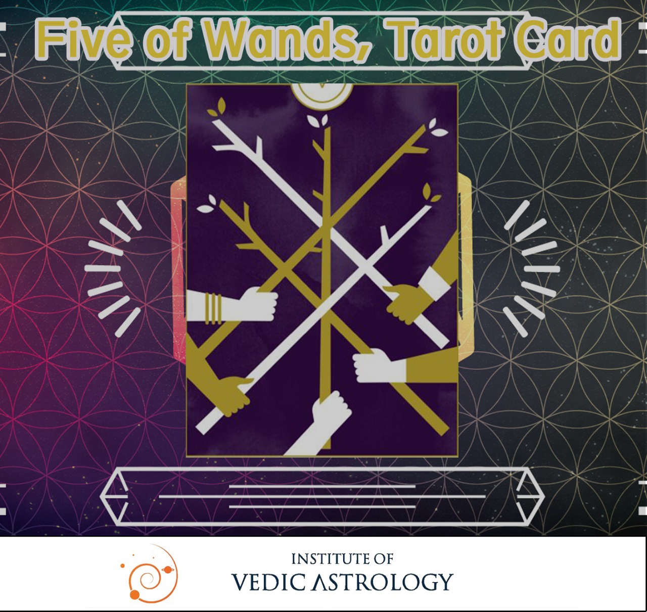 Five Of Wands Tarot Card   Card 